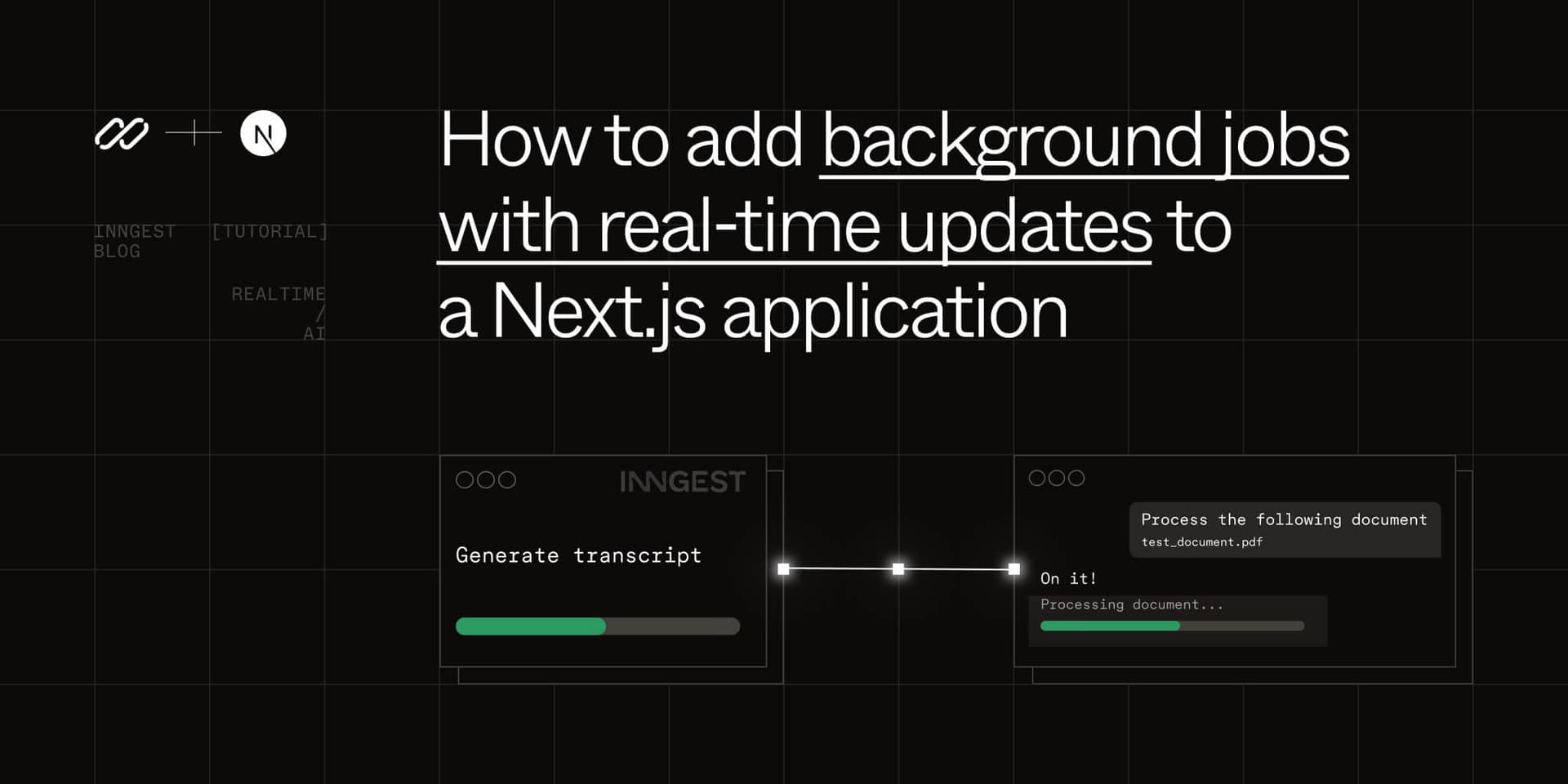 Featured image for How to add background jobs with real-time updates to a Next.js application blog post